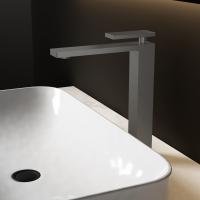 Смеситель для накладной раковины однорычажный VBF-2DS2GM цвет вороненая сталь Vincea