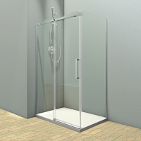 Душевой угол раздвижной прямоугольный RV070CH-16080-01-C4 1600х800х1950 Цвет профиля Хром Стекло Прозрачное Veconi