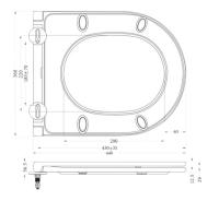 Сиденье дюропластовое с быстросъёмными петлями, механизмом Soft Close  BB870SC BelBagno