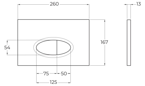 Клавиша смыва BB052BL, белая глянцевая BB052BL BELBAGNO