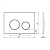 Кнопка смыва Veconi  Round Design 150х220х13 VFRD004WHG VECONI